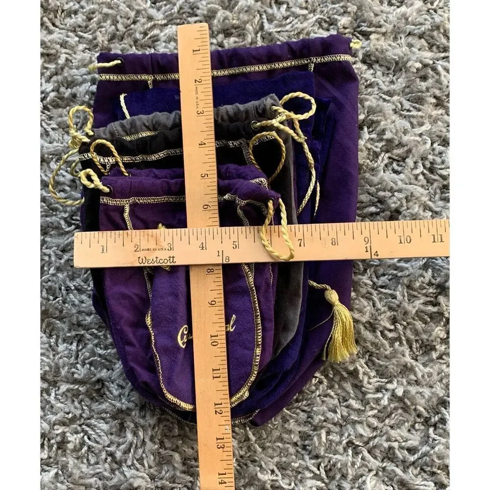 11 Crown Royal Drawstring Bottle Bags VELVET & FELT LOT mix sizes & colors